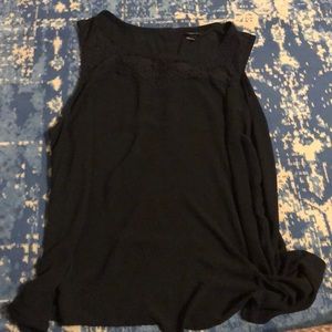 Black Lace Trimmed Tank